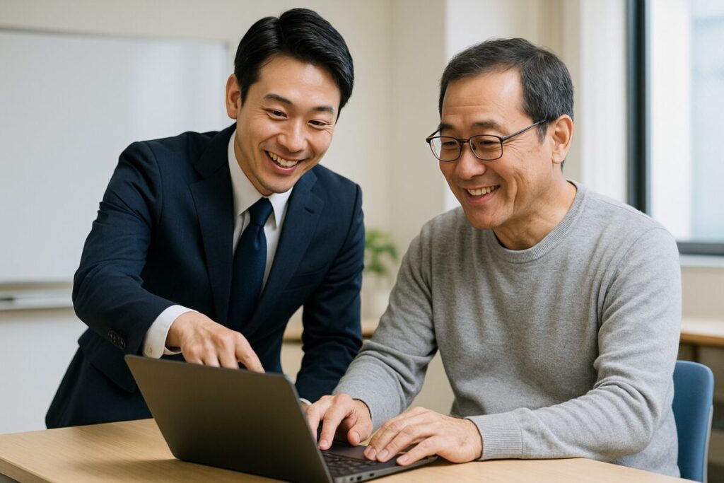 講師と受講生の指導シーン