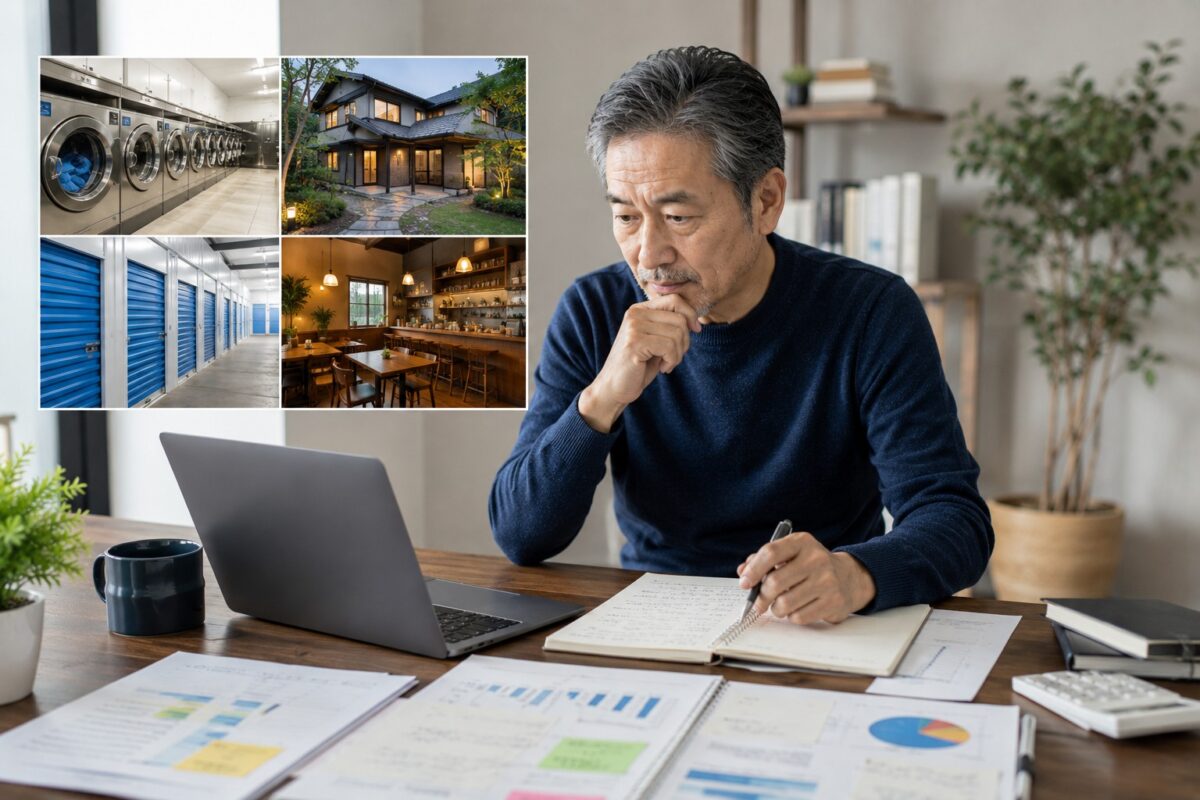 コインランドリー・民泊・トランクルームなどの事業を検討するシニア